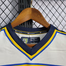 Camisa Parma Away 2002/03 - Champion Retrô Masculina - Branca/Azul