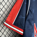 Camisa Atlético de Madrid Away 1998/99 - Reebok Retrô Masculina - Azul/Vermelha