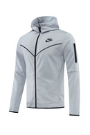 Kit Conjunto Nike Tech Fleece - Jaqueta e Calça- Cinza/Preta
