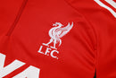 Conjunto de Treino Half Ziper Liverpool 2025/26 - Adidas Jaqueta + Calça - Vermelha/Preta