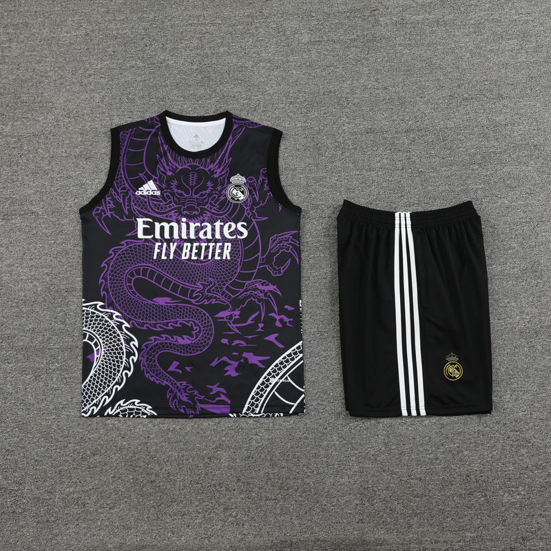 Kit Treino (Regata + Shorts) - Real Madrid 2024/25 Dragon