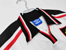 Camisa Manga Longa Manchester United Away 1998/99 - Umbro Retrô Masculina - Branca/Preta