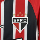 Camisa Pronta Entrega São Paulo Away 2025/26 - New Balace Torcedor Masculina - Vermelha/Preta