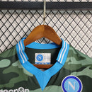 Camisa Napoli Home 2013/14 - Macron Retrô Masculina - Verde Camuflada