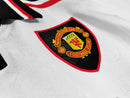 Camisa Manga Longa Manchester United Away 1998/99 - Umbro Retrô Masculina - Branca/Preta