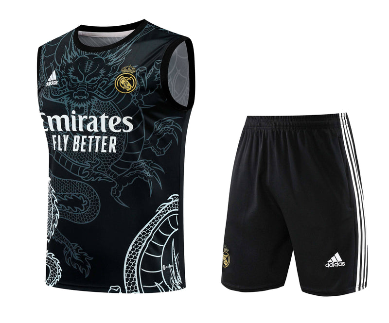 Kit Treino (Regata + Shorts) - Real Madrid 2024/25 Dragon