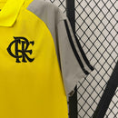 Camisa Polo Flamengo Treino 2025/26 - Adidas Torcedor Masculina - Amarela/Cinza