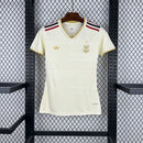 Camisa Pronta Entrega Flamengo Third 2025/26 - Adidas Torcedor Feminina - Bege/Dourada