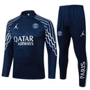 Conjunto Half Ziper PSG 2025/26 - Jordan Jaqueta + Calça - Azul/Branca