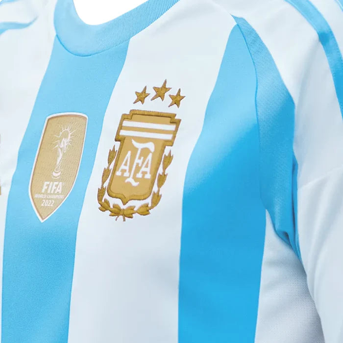 Argentina Home 24/25 - Adidas Torcedor Masculina Com Patch de Campeão