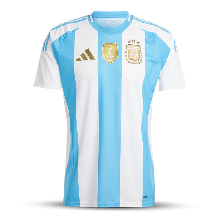Argentina Home 24/25 - Adidas Torcedor Masculina Com Patch de Campeão