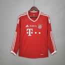 Camisa Manga Longa Bayern de Munique Home 2013/14 Adidas Retrô Masculina - Vermelha/Branca
