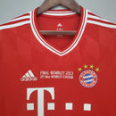 Camisa Manga Longa Bayern de Munique Home 2013/14 Adidas Retrô Masculina - Vermelha/Branca