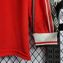 Camisa Manga Longa Manchester United Home 1998/99 - Umbro Retrô Masculina - Vermelha/Branca