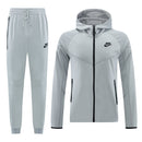 Kit Conjunto Nike Tech Fleece - Jaqueta e Calça- Cinza/Preta