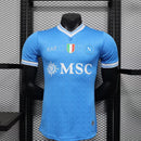 Camisa Napoli Home 2025/26 - EA7 Jogador Masculina - Azul/Branca