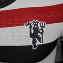 Camisa Manchester United Away 2024/25 - Adidas Jogador Masculina - Branca/Preta