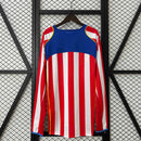 Camisa Manga Longa Atlético de Madrid Home 2004/05 - Nike Retrô Masculina - Vermelha/Branca