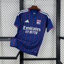 Camisa Lyon Away 2025/26 - Adidas Torcedor Masculina - Azul/Vermelha