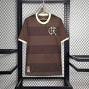 Camisa Pronta Entrega Flamengo Edição Especial 2024/25 - Torcedor Masculina - Marrom/Branca