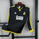 Camisa Manga Longa Real Madrid Away 1998/99 - Adidas Retrô Masculina - Preta/Amarela