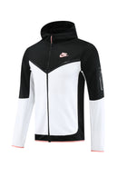 Kit Conjunto Nike Tech Fleece - Jaqueta e Calça- Branca/Preta