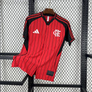 Camisa Baseball Flamengo 2025/26 - Adidas Masculina - Vermelha/Preta