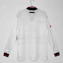 Camisa Manga Longa Manchester United Away 1998/99 - Umbro Retrô Masculina - Branca/Preta