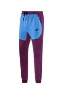 Kit Conjunto Nike Tech Fleece - Jaqueta e Calça- Bordo/Azul