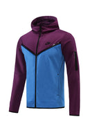 Kit Conjunto Nike Tech Fleece - Jaqueta e Calça- Bordo/Azul