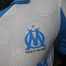 Camisa Olympique de Marseille Home 2025/26 - Puma Jogador Masculina - Branca/Azul