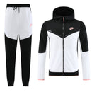 Kit Conjunto Nike Tech Fleece - Jaqueta e Calça- Branca/Preta