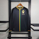 Camisa Manga Longa Venezia Treino 2023/24 - Kappa Torcedor Masculina - Preta/Dourada
