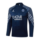 Conjunto Half Ziper PSG 2025/26 - Jordan Jaqueta + Calça - Azul/Branca