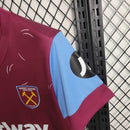 Camisa West Ham Home 2023/24 - Umbro Torcedor Masculina - Bordo/Azul