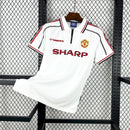Camisa Manchester United 1998/99 - Umbro Retrô Masculina - Branca/Preta
