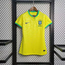 Camisa Seleção Brasil Home 2022 - Nike Torcedor Feminina - Amarela/Verde