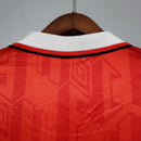 Camisa Manchester United Home 1992/94 - Umbro Retrô Masculina - Vermelha/Branca