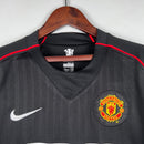 Camisa Pronta Entrega Manchester United Away 2007/08 - Nike Retrô Masculina - Preta/Branca