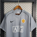 Camisa Manchester United Goleiro 2007/08 - Nike Retrô Masculina - Cinza/Preta