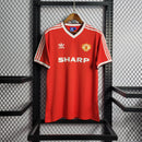 Camisa Manchester United Home 1984/85 - Adidas Retrô Masculina - Vermelha/Branca