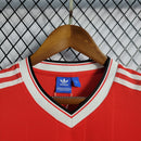 Camisa Manchester United Home 1984/85 - Adidas Retrô Masculina - Vermelha/Branca
