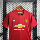 Camisa Manchester United Home 2016/17 - Adidas Retrô Masculina - Vermelha/Branca