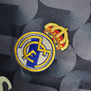 Camisa Manga Longa Real Madrid Away 2023/24 - Adidas Torcedor Masculina - Azul/Laranja