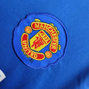 Camisa Manchester United Manga Longa Away 2008/09 - Nike Retrô Masculina - Azul/Branca