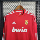 Camisa Manga Longa Real Madrid Third 2011/12 - Adidas Retrô Masculina - Vermelha/Branca