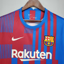 Camisa Barcelona Home 2021/22 - Nike Retrô Masculina - Vermelha/Azul