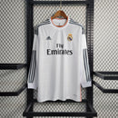 Camisa Manga Longa Pronta Entrega Real Madrid Home 2013/14 - Adidas Rêtro Masculina - Branca