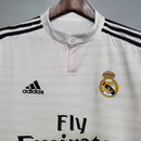 Camisa Manga Longa Real Madrid Home 2014/15 - Adidas Retrô Masculina - Branca