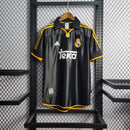 Camisa Real Madrid Away 1999/01 - Adidas Retrô Masculina - Preta/Laranja